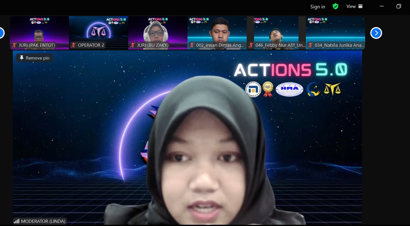 Penyerahan Moderator Ke MC